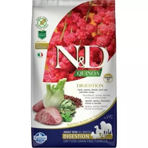 N&D Quinoa Dog Digestion bárány 2,5kg