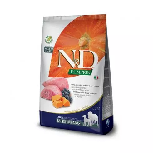 N & D Dog Grain Free bárány & áfonya sütőtökkel adult medium/maxi 2,5kg