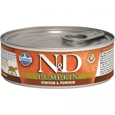 N&D Cat Pumpkin konzerv szarvas & sütőtök 80g