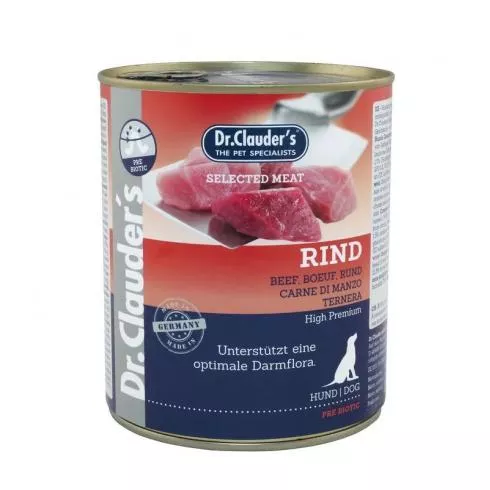 Dr.Clauders Dog Selected Meat Marhás konzerv 800g