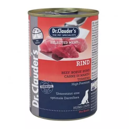 DrClauders Dog Selected Meat Marhás konzerv 400g