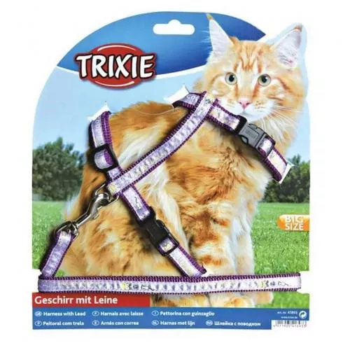 Trixie Hám És Póráz Xl Macskának Mintás 34-57cm/13mm 1,2m