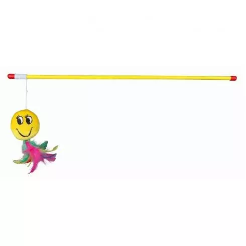 Trixie Játék Macskának Pálca Plüss Smiley 50cm