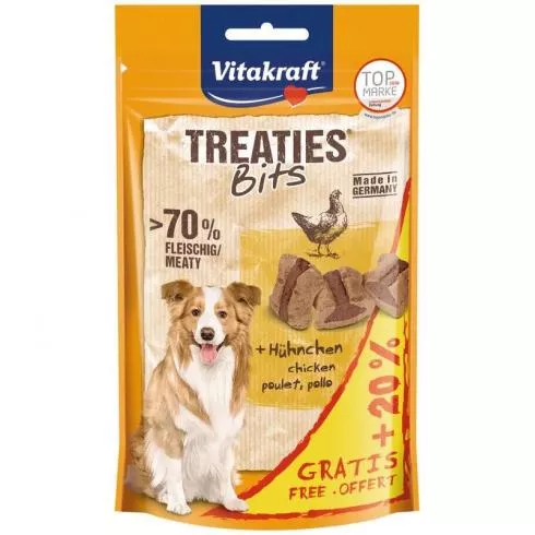 Vitakraft Treaties Bits Kutya Jutalomfalat Csirke & Bacon 120g + 20% ajándék