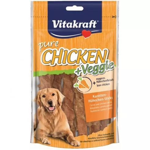 Vitakraft Chicken Kutya Jutalomfalat Veggie Csirke & Répa 80g