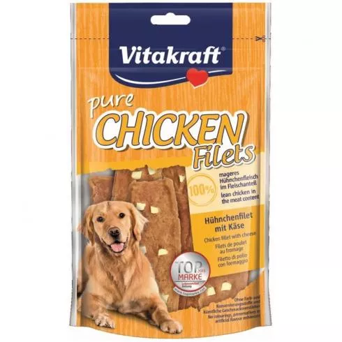 Vitakraft Chicken Filets Kutya Jutalomfalat Csirkemell Sajttal 80g