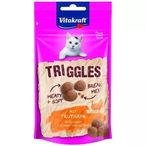 Vitakraft Triggles Szárnyas Macska Jutalomfalat Hússal 60g