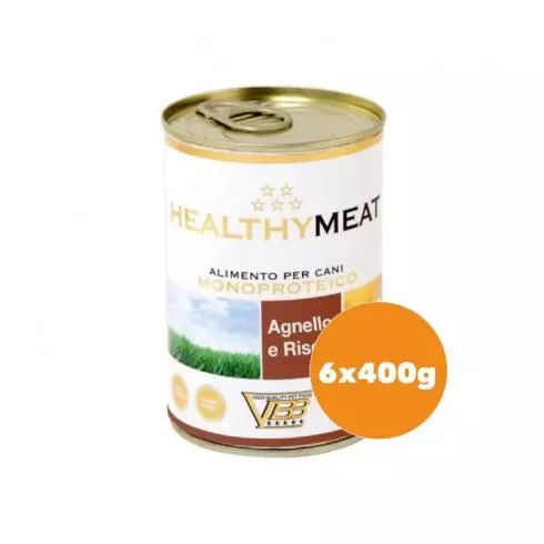 Healthy Meat bárány 95% monoproteines paté, rizzsel felnőtt kutyáknak 6x400g