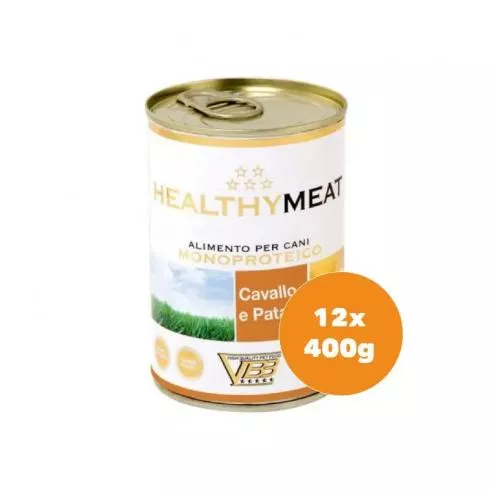 Healthy Meat ló 95% monoproteines paté, burgonyával felnőtt kutyáknak 12x400g