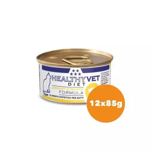 Healthy Vet Diet Cat Urinary Struvite - a struvit kövek ellen felnőtt macskáknak 12x85g