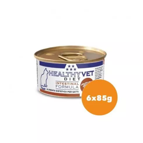 Healthy Vet Diet Cat Intestinal - bélrendszer támogatására felnőtt macskáknak 6x85g