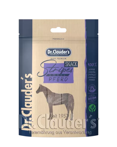 Dr.Clauders Dog Jutalomfalat Stripes Small Lóhús csíkok 80g