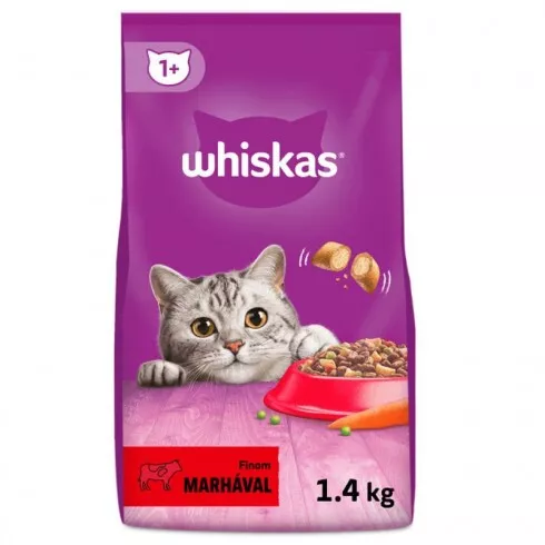 Whiskas száraz macskaeledel marhával 1,4kg