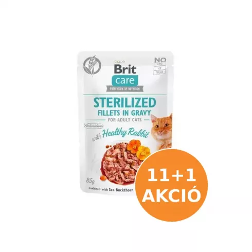 Brit Care Cat alutasak nyúl szószban ivartalanított 12x85g