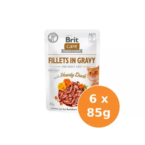 Brit Care Cat alutasak kacsa szószban 6x85g