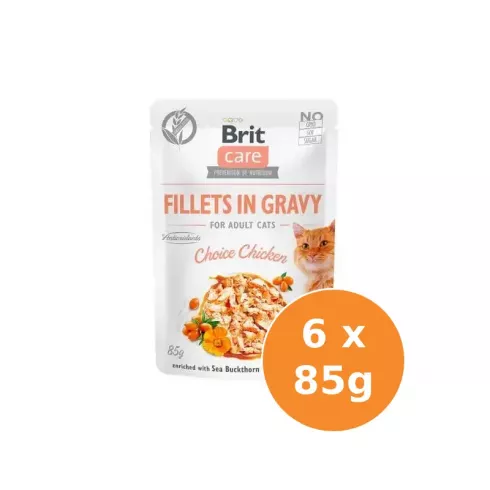 Brit Care Cat alutasak csirke szószban 6x85g