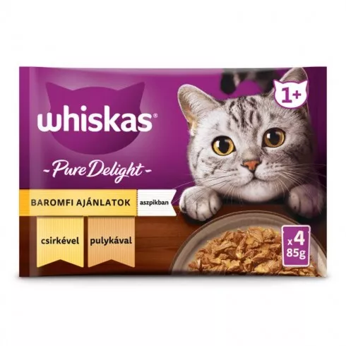 Whiskas alutasak 4-pack Pure Delight Baromfi aszpikban  4x85g Multipack