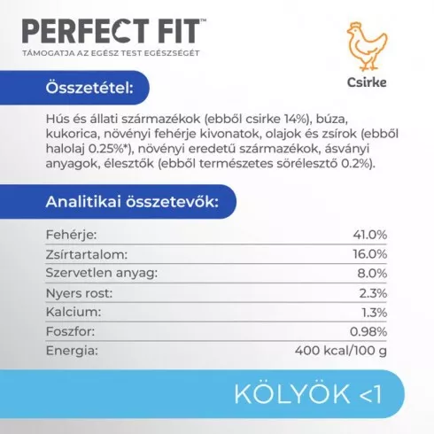 PERFECT FIT száraz Junior Csirke 750gr