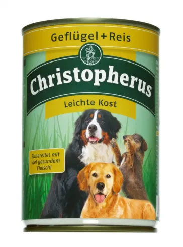 Christopherus Dog konzerv Adult Light Baromfi és rizs 400g