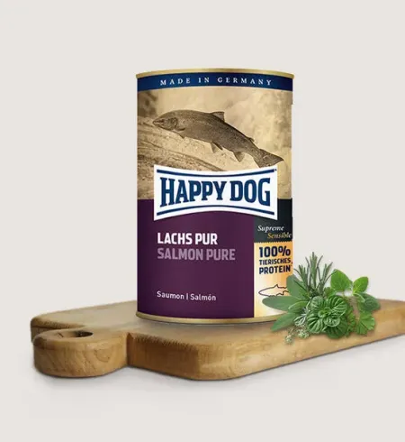 Happy Dog Lachs Pur - Lazachúsos konzerv 190g