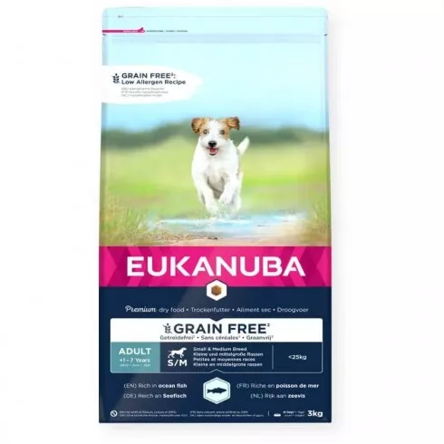 Eukanuba Adult Grain Free Small & Medium Ocean Fisch 3kg