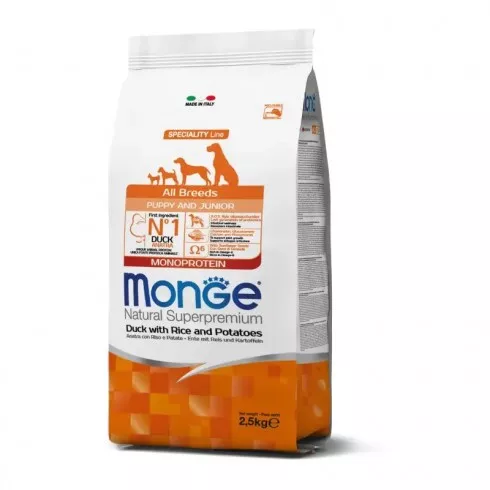 Monge Dog Speciality Line Monoprotein Puppy - kacsa, rizs, burgonya 2,5kg