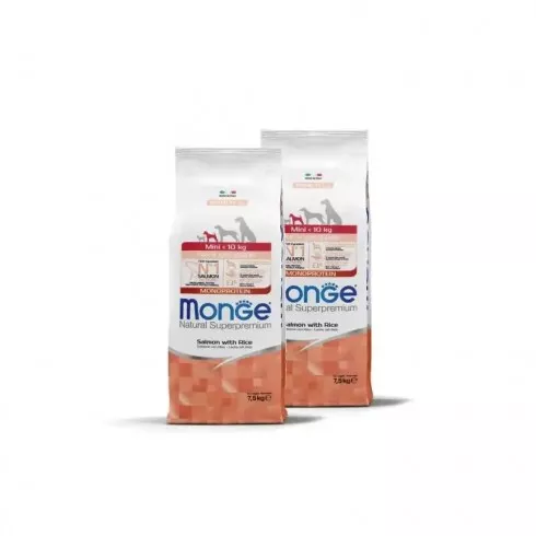 Monge Dog Speciality Line Monoprotein Puppy Mini - lazac, rizs 2x7,5kg