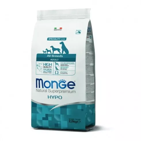 Monge Dog Speciality Line Monoprotein Adult Hypo - lazac, tonhal 2,5kg