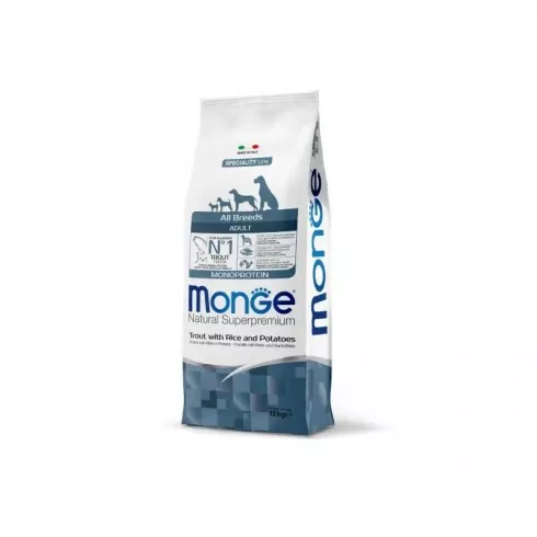 Monge Dog Speciality Line Monoprotein Adult - pisztráng, rizs, burgonya 12kg