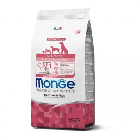 Monge Dog Speciality Line Monoprotein Puppy - marha, rizs 2,5kg