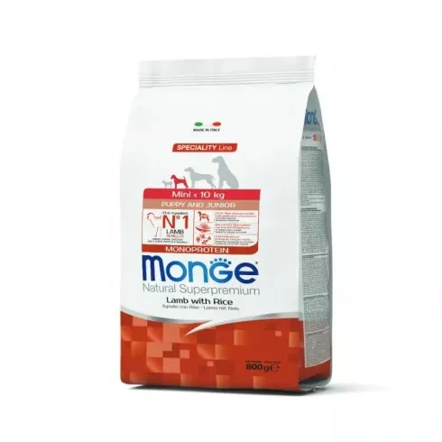 Monge Dog Speciality Line Monoprotein Puppy Mini - bárány, rizs 0,8kg