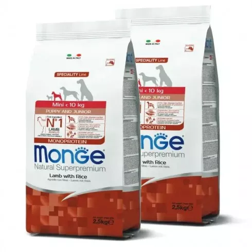 Monge Dog Speciality Line Monoprotein Adult Mini - lazac, rizs 2x2,5kg