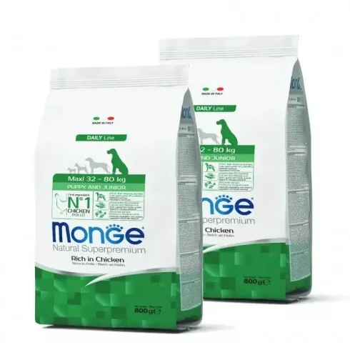 Monge Dog Daily Line Maxi Puppy, Junior 2x0,8kg