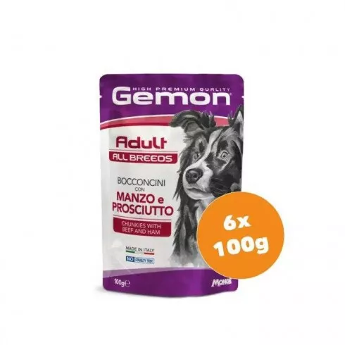 Gemon Dog alutasak Adult Marha & Sonka 6x100g