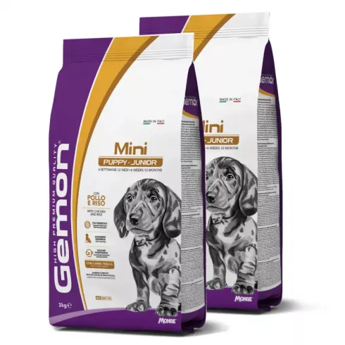 Gemon Dog Mini Puppy kutyatáp csirke-rizs 2x3kg