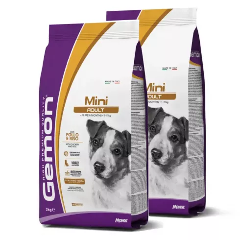 Gemon Dog Mini Adult kutyatáp csirke-rizs 2x3kg