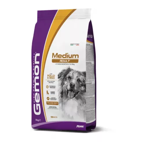 Gemon Dog Medium Adult kutyatáp csirke-rizs 3kg