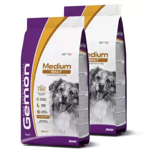 Gemon Dog Medium Adult kutyatáp csirke-rizs 2x3kg