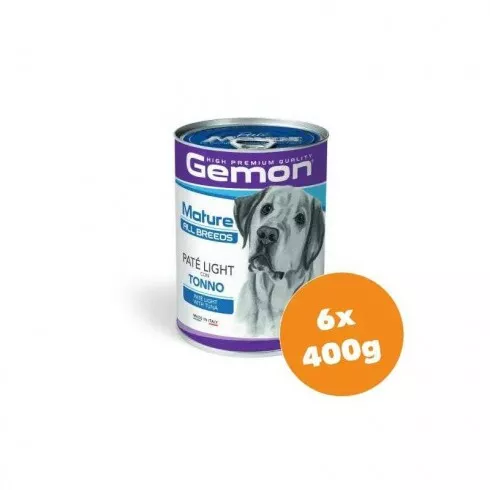 Gemon Dog Paté konzerv Mature - Light Tonhal 6x400g