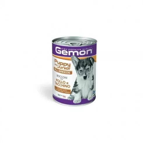 Gemon Dog konzerv Puppy & Junior Csirke-Pulyka 415g