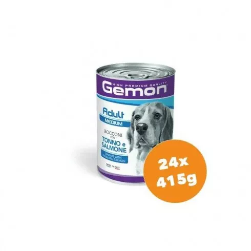 Gemon Dog konzerv Adult Medium Tonhal & Lazac 24x415g