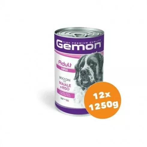 Gemon Dog konzerv Adult Maxi Sertés & Rizs 12x1250g