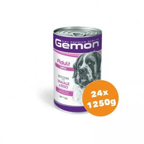 Gemon Dog konzerv Adult Maxi Sertés & Rizs 24x1250g