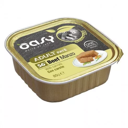 Oasy Cat Alutálka GF Adult Beef with carrots 85g