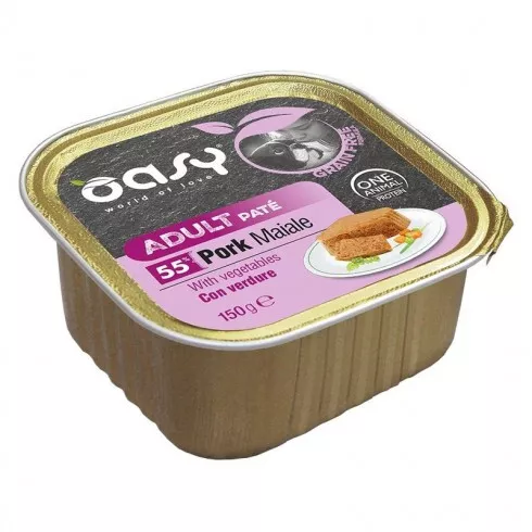 Oasy Dog Alutálka GF Adult Pork with vegetables 150g