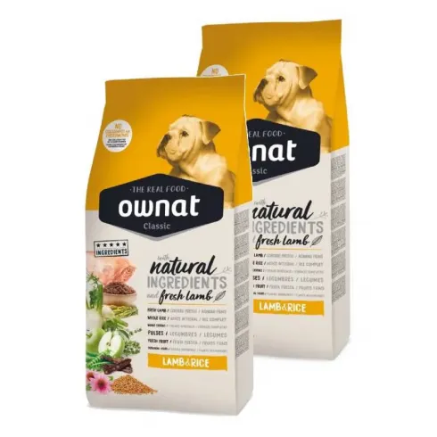 Ownat Dog Classic Lamb & Rice száraz kutyatáp bárány, rizs 2x4kg