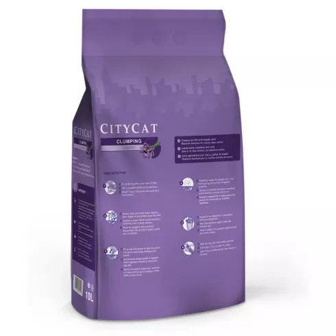 Citycat csomósodó fehér macskaalom levendulás (bentonit ) 10l