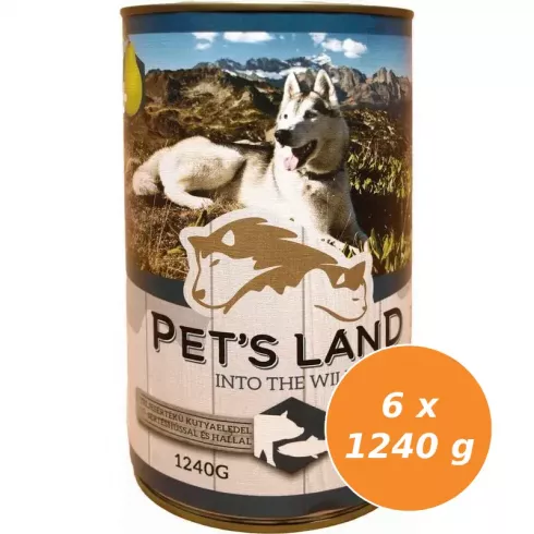 Pet s Land Dog Konzerv SertésHal körtével 6x1240g