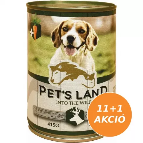 Pet s Land Dog Konzerv Vadashús répával 12x415g