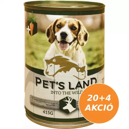 Pet s Land Dog Konzerv Vadhús répával 24x415g